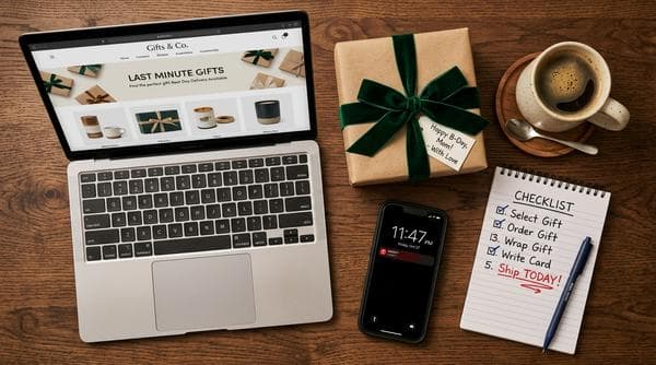 Wrapped personalized gift ready for delivery